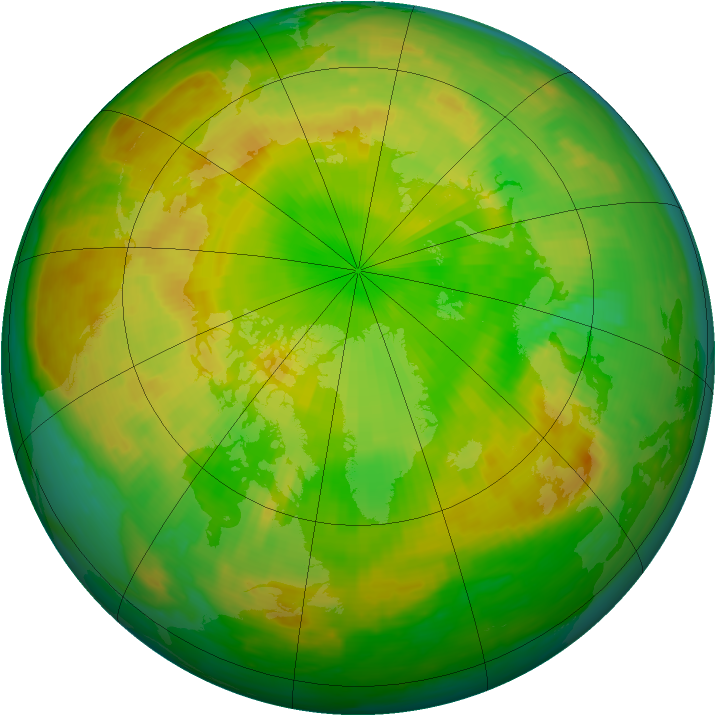 Arctic ozone map for 28 May 2000
